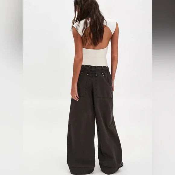 ⭐️NWT Free People Sloane Belted Wide Leg Pants⭐️ - Picture 6 of 11